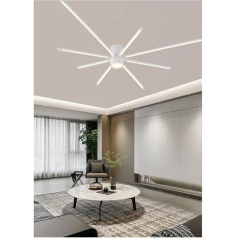 TRADE SHOP - Lampadario Soffitto Led 43w Plafoniera Moderna Bianco Luce 6500k 3000k 4000k Pn-27b - -Bianco Freddo -