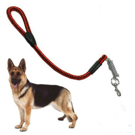 TRADE SHOP - Guinzaglio Per Cani In Corda Nylon Resistente Con Moschettone In Metallo 80 Cm -