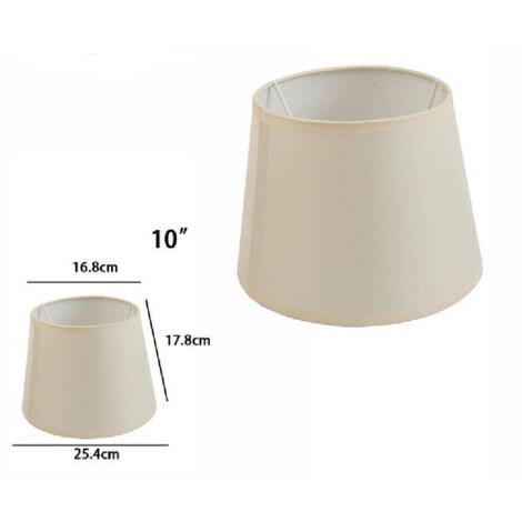 TRADE SHOP - Paralume Conico Cilindro Cappello Ricambio Per Lampada E Applique In Tessuto Tnt - Beige   -10"   -