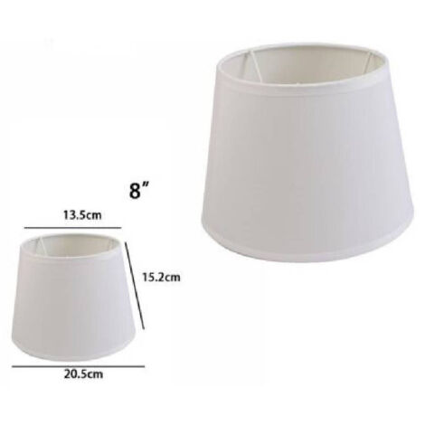 TRADE SHOP - Paralume Conico Cilindro Cappello Ricambio Per Lampada E Applique In Tessuto Tnt - Bianco   -8"   -