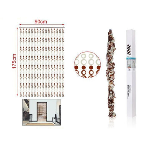 TRADE SHOP - Tenda Moschiera Con Anelli Cerchi Colorati Supporto Per Porta 90 X 175cm 2002916 -