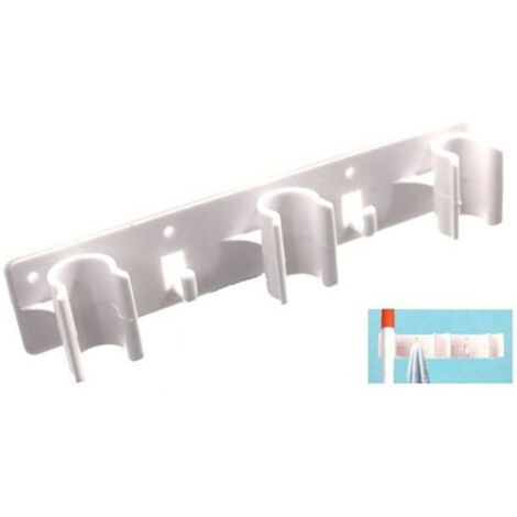 TRADE SHOP - Barra Portascopa Porta Scope Appendi Scope 3 Posti Sostegno Murale Appendiscope -