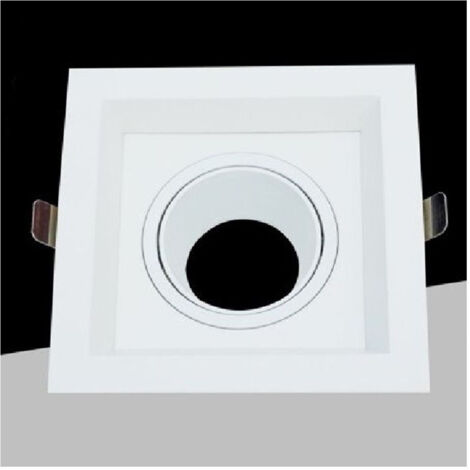 TRADE SHOP - Porta Faretto Orientabile Da Incasso Bianco Per Lampadine Gu10 Gu5.3 P33-gu10-b1 - (1/3)