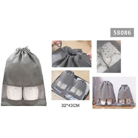 Kaela - Set 2 Pz Borsa Sacchi Sacca Porta Scarpe Portascarpe Viaggio Sport 32x43cm 58086 66433470