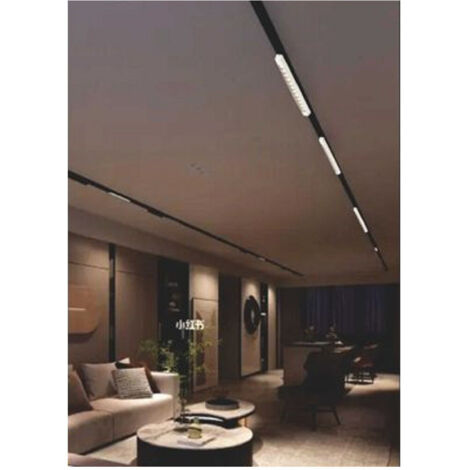 TRADE SHOP - Faretto Orientabile Binario 26 W 12led Bianco Nero Luce 3000k 6500k 4000k Pst-47 - Bianco-Bianco Freddo      -