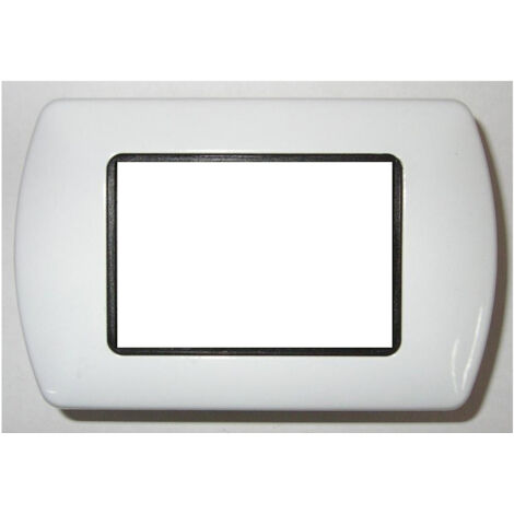 TrAdE Shop Traesio - Placchette Placche In Abs Compatibili Per Master Modo Colorra Placca Copriprese - Bianco -4 fori -