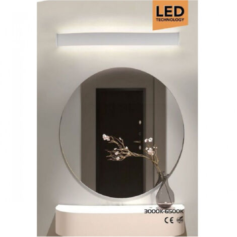 TRADE SHOP - Applique Lampada Da Specchio Parete Bagno Lineare 9 Watt Luce Up&down 31 Cm F09 -