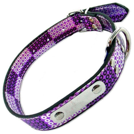 TRADE SHOP - Collare Per Cani Cuccioli Gatti Animali In Cuoio Con Targa 50 Cm In Vari Colori -