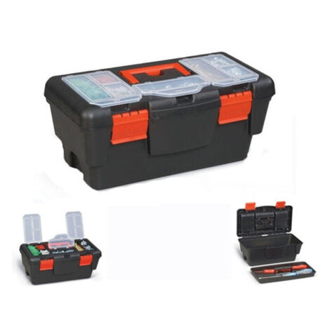 TRADE SHOP - Cassetta 55cm 22" Porta Utensili Valigetta Borsa Attrezzi In Plastica Minuteria 55.5x29.5x26.5cm -