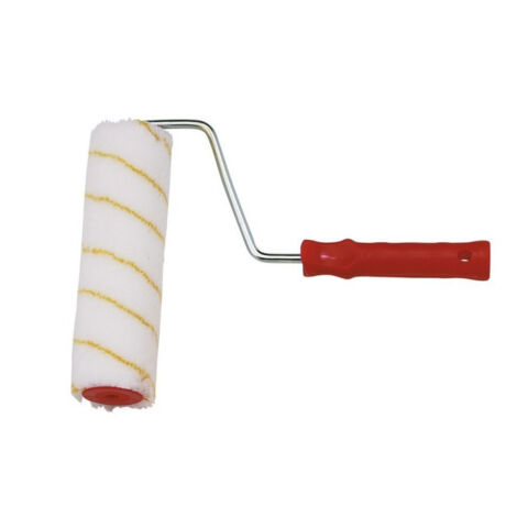 TRADE SHOP - Rullo Per Pittura Murale Cordonato 125mm Pennello Pareti Casa Stanza Vernice No Goccia -