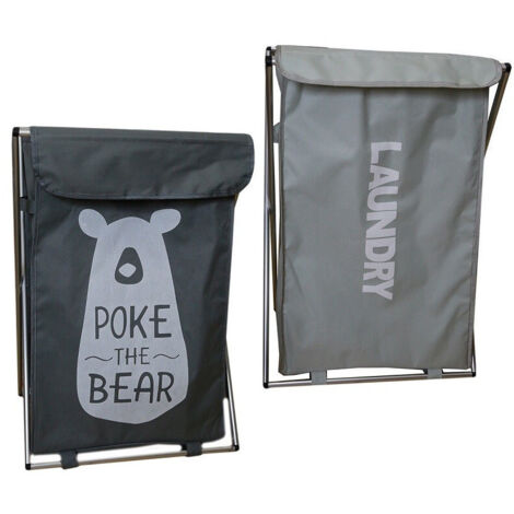 TRADE SHOP - Cesto Porta Biancheria In Tessuto Bagno Lavanderia Porta Pieghevole 65 X 39 X 31 Cm -