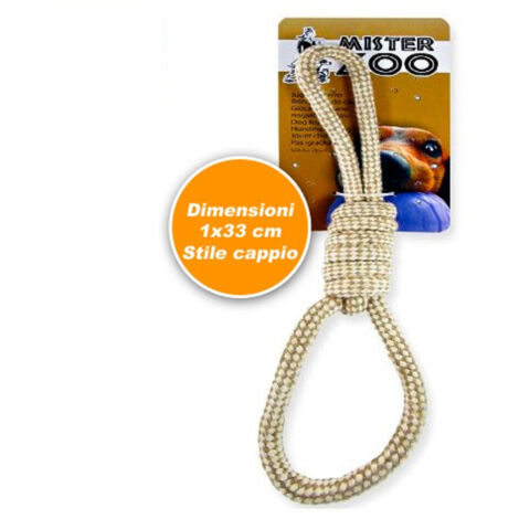 TRADE SHOP - Corda Per Cane Cani Stile Cappio Da Mordere 1x33 Cm Gioco E Addestramento Dog -