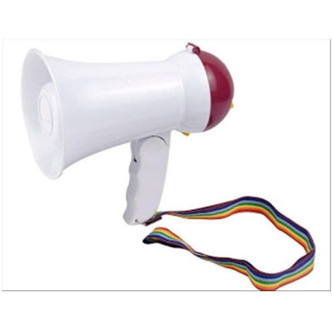 TRADE SHOP - Mini Megafono Portatile Altoparlante Vocale Musicale Da Viaggio Portata 100 Mt -