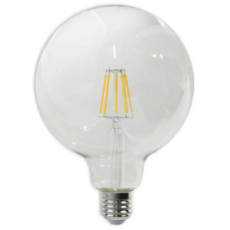TRADE SHOP - Lampadina Led Filamento 12w Globo Sfera E27 Luce Fredda Calda Naturale G125t12 - -Bianco Naturale      -