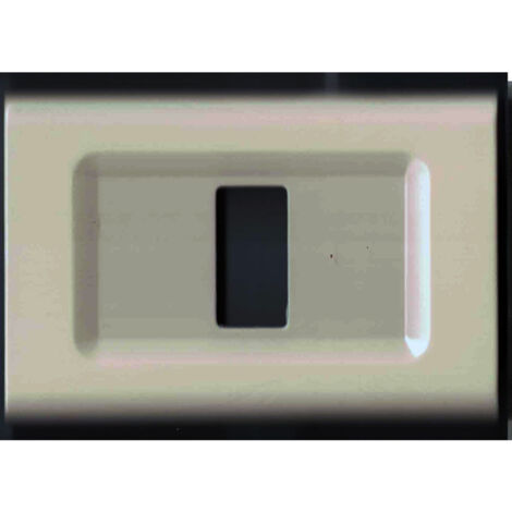 TrAdE Shop Traesio - Placchette Placche In Abs Serie Magic Elite Bticino Compatibili Color Copriprese - Bianco Opaco -2 fori     -