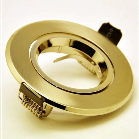 TRADE SHOP - Set 2 Pezzi Porta Faretto Con Alette Portafaretto Da Incasso Oro Portalampada -