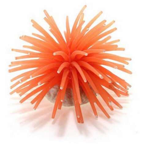 TRADE SHOP - Pianta Finta Corallo Silicone Arancione Artificiale Per Decorazioni Acquario -