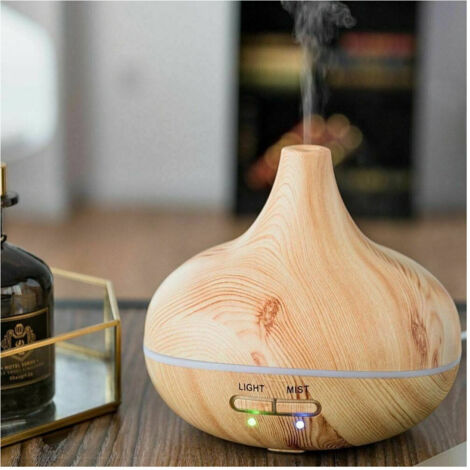 TRADE SHOP - Umidificatore Ad Ultrasuoni Depuratore 235ml Diffusore Aromi Effetto Legno -