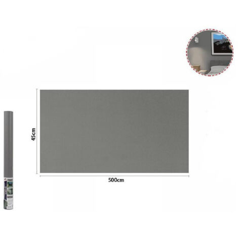 TRADE SHOP - Rotolo Pellicola Adesiva Grigio Scuro 45cmx5mt Per Mobili Carta Da Parati 71118 -