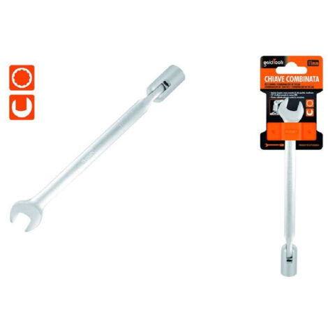 Kaela - Chiave Combinata 11mm Fissa E A Bussola Poligonale Con Snodo Cromo Vanadio 97559 - (1/2)