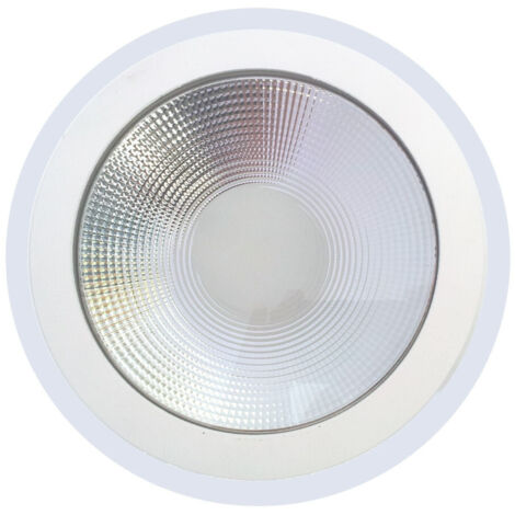 TRADE SHOP - Faro Faretto Pannello Ad Incasso A Led In Vetro Tondo 10 Watt Bianco Luce - -Bianco Freddo-12 Watt