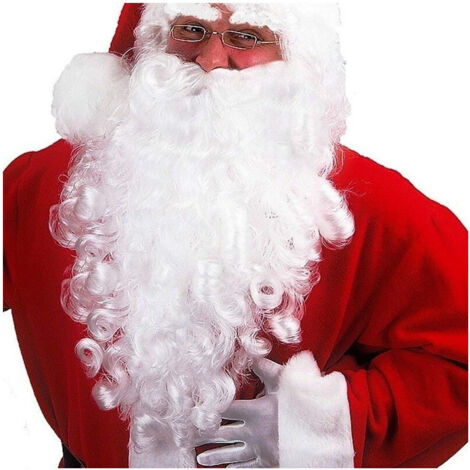 TrAdE Shop Traesio - Barba Bianca Babbo Natale Realistica Accessorio Vestito Santa Claus Taglia Unica - (1/2)