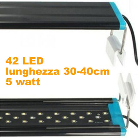 TRADE SHOP - Lampada D73 Luce Plafoniera Allungabile Estendibile Led Per Acquari Bordo Vasca -