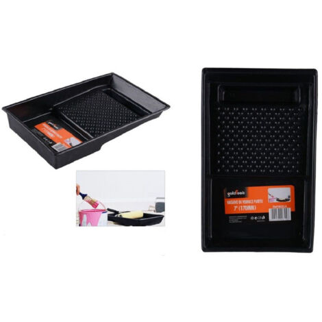 TRADE SHOP - Vassoio Per Rullo Dipingere Vaschetta Pittura Vernice Pitturare Nera 7" 90314 -