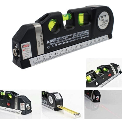 TRADE SHOP - Livella Laser Di Precisione Metro Level Pro 4 In 1 Fai Da Te Elettronica 250 Cm -