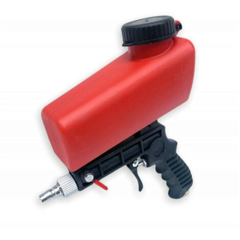 TRADE SHOP - Pistola Sabbiatrice Serbatoio 900ml Aria Compressa Pneumatica Ugello In Acciaio -