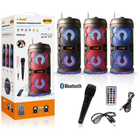 TRADE SHOP - Altoparlante Speaker Cassa Bluetooth Portatile Kts953 20w Microfono Wireless Usb -