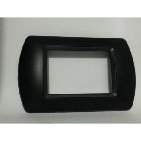 TRADE SHOP - Placchette Placche In Abs Compatibili Per Master Modo Colorra Placca Copriprese - Nero -4 fori -