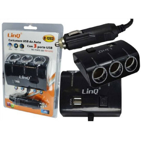 Adattatore Presa Accendisigari 12V 180W - 2 Pezzi, Cavo 30 Cm, Ricarica Auto