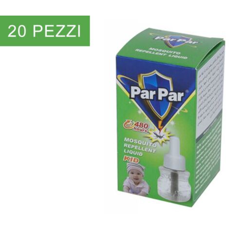 TRADE SHOP - Set 20 Pz Ricarica Vaporizzatore Elettrico 50 Ml Liquido Anti Zanzare Bambini - (1/3)