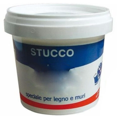 TRADE SHOP - Stucco Universale Bianco In Pasta 1000gr. Pronto All'uso Per Rasatura Di Interni Muro Legno Superfici -