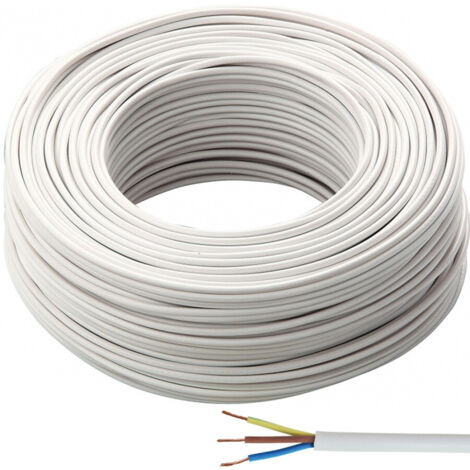 TRADE SHOP - Cavo Matassa 50 Mt Bobina Gommato Tripolare 3 Fili Poli Schermato 3x1.0 Ignifugo -