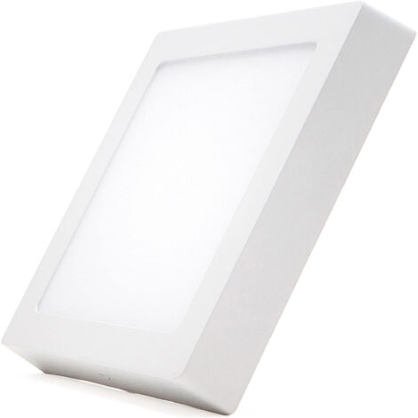 Plafoniera LED Quadrata 18W (Equivalente 200W) - 6000K Bianco Freddo 90 LED SMD - 22,5x22,5 Cm