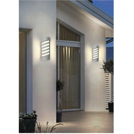 TRADE SHOP - Applique Led A Parete 12 W Per Esterno Luce 3000k 6500k 4000k Grigio Ip65 Es56 - -Bianco Naturale - (1/3)