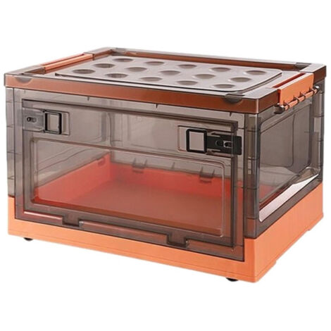 TrAdE Shop Traesio - Scatola Contenitore Di Stoccaggio Pieghevole Salvaspazio Con Ruote 40x28x24 Cm - (1/5)