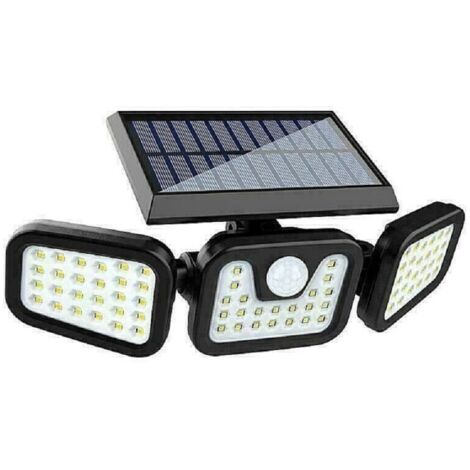 TRADE SHOP - Faro Energia Solare Led Con Pannello Faretto Sensore Movimento 30w 74led Ta103 -