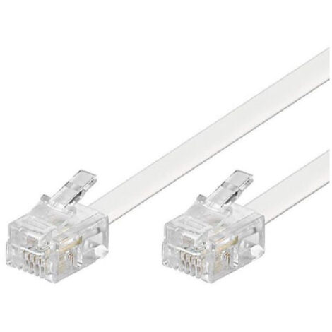 TRADE SHOP - Cavo Telefonico Adsl Rj11 1 Mt Collegamento Telefonico Modem Internet Rj11-1.0m - (1/3)