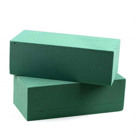 TRADE SHOP - Spugna Per Fiori 2pz Spugne Idrofila Verde 23x11cm Fioristi Composizione Floreali -