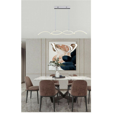 TRADE SHOP - Lampadario Led Moderno Lampada Twist Sospensione 25w Luce 6500k 4000k 3000k A43b - -Bianco Naturale - (1/2)