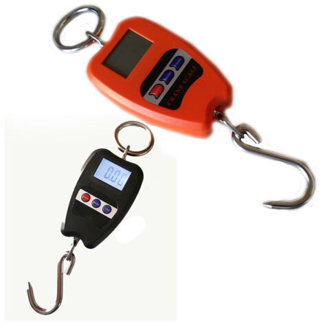 TRADE SHOP - Bilancia Digitale Professionale Gancio Dinamometro Molla 200 Kg Sospesa Molla -