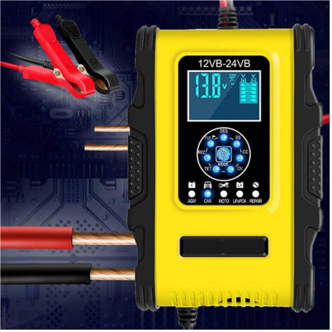 TRADE SHOP - Caricabatterie Intelligente Avviatore Emergenza Batteria Auto 12v-18a 24v-9a Tk500 - (1/5)