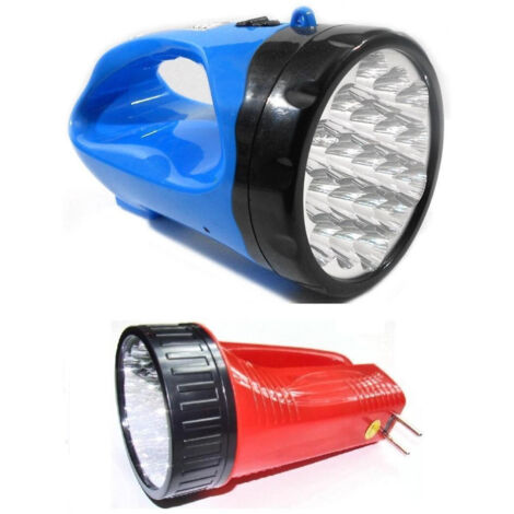 TRADE SHOP - Torcia A 19 Led Lampada Ricaricabile Potente Luce Llumuna Potente Fino 500 -