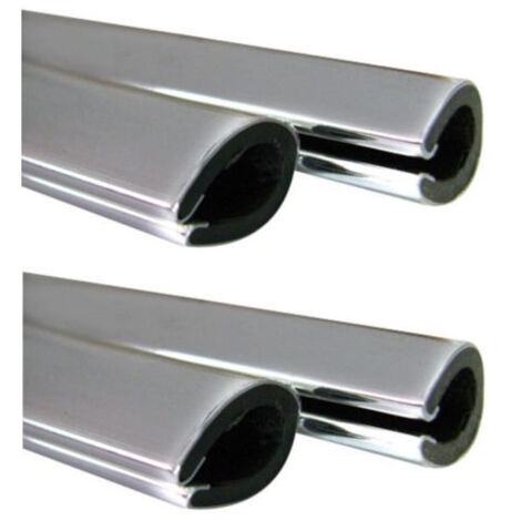 TRADE SHOP - Set 4 Paracolpi Striscia Profilo Portiera Auto Tuning Cromato 88cm 68cm -