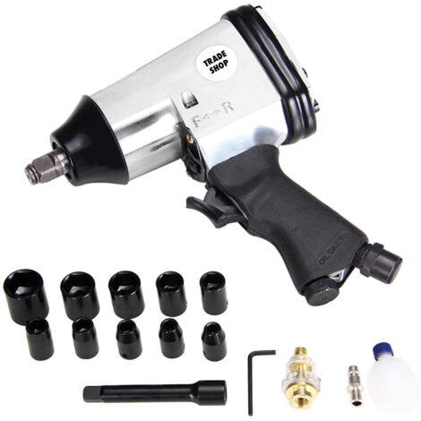 TRADE SHOP - Avvitatore Pneumatico Ad Aria 1/2 Con Valigia E Bussole Pistola Svita Bulloni -