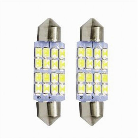 TRADE SHOP - Lampadine Di Posizione 12v 16led 39mm Lampadine Ultra Luminose Maxtech Sv8.5-3528 - (1/2)
