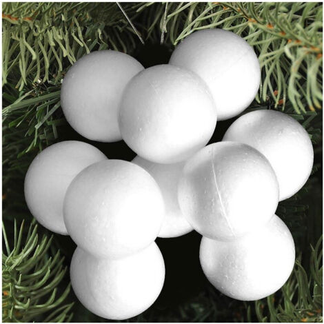 TRADE SHOP - Palline Di Polistirolo Confezione Palla Natalizia Da 5cm Decorazioni Addobbi 100 -
